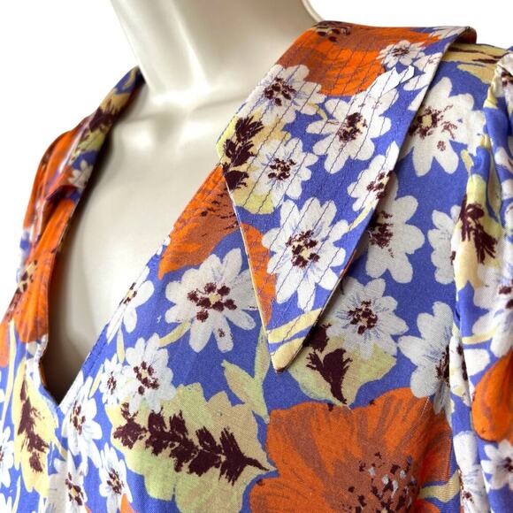 FP Sugar Crush Floral Mini Dress in Lavender & White & Orange Floral Print Small - Picture 9 of 16